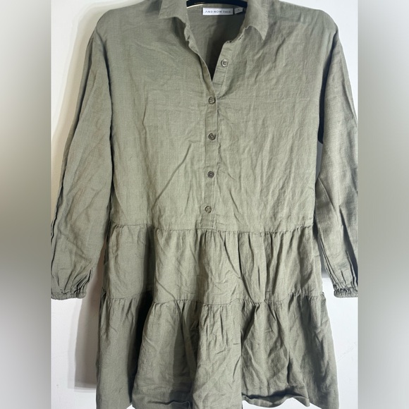 Sage tiered ruffle dress from And Now This size Small
Long Sleeved sundress - Picture 4 of 7